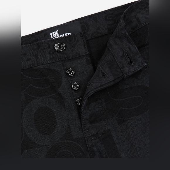 The Kooples Men's Straight-Cut Allover Logo-Print Jeans Size 29 Black - Picture 6 of 9